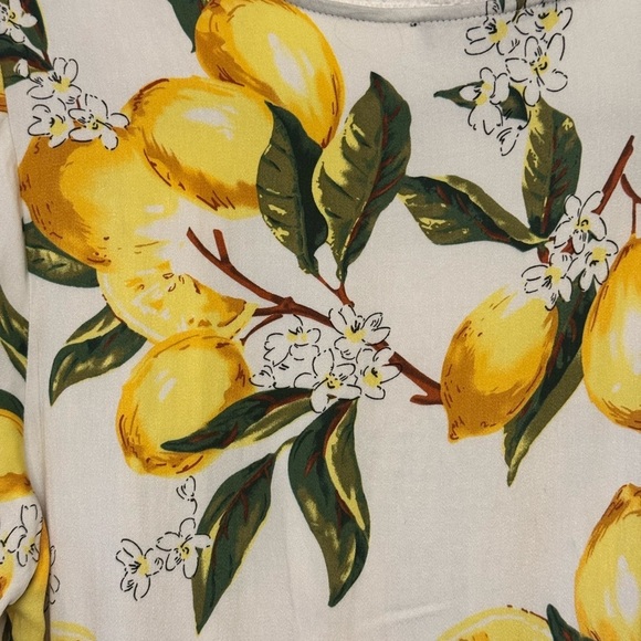 Lulus Ala Tart Lemon Print Wrap Dress - Picture 9 of 11